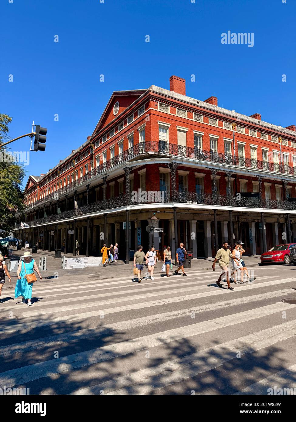 Monty’s on the Square restaurant and historic building in the French Quarter, New Orleans - Smartphone Captured Stock Image