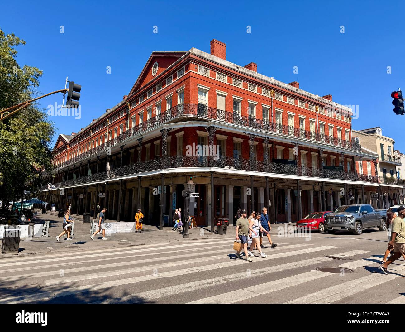 Monty’s on the Square restaurant and historic building in the French Quarter, New Orleans - Smartphone Captured Stock Image
