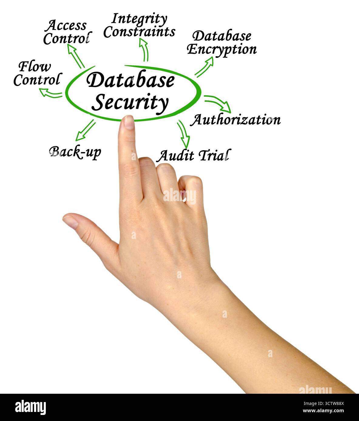 Seven Approaches to Database Security Stock Photo