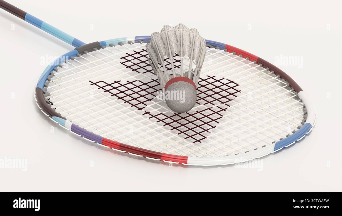Badminton racket shuttlecock white hi-res stock photography and images ...