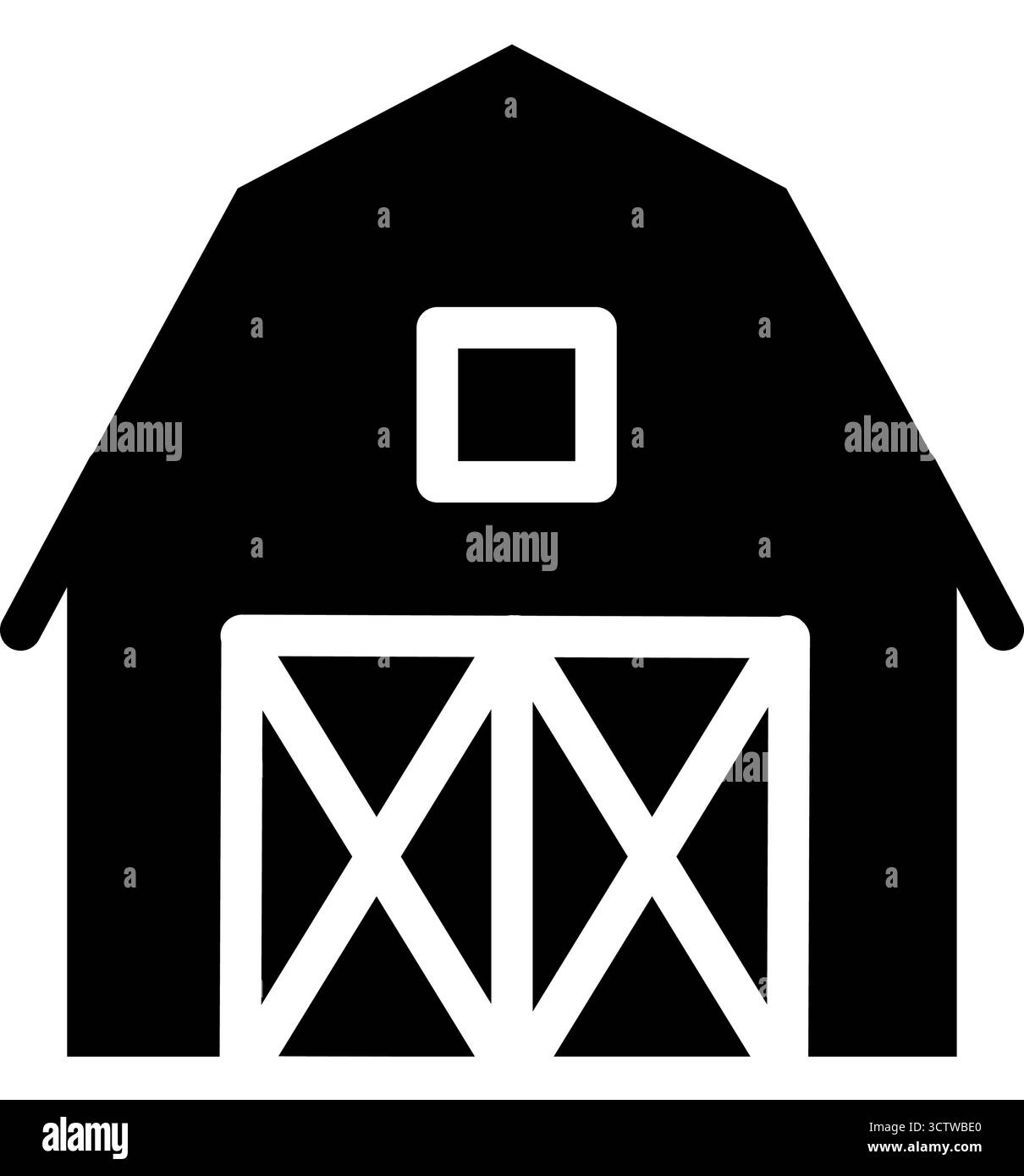 Traditional wooden barn- vector icon Stock Vector Image & Art - Alamy