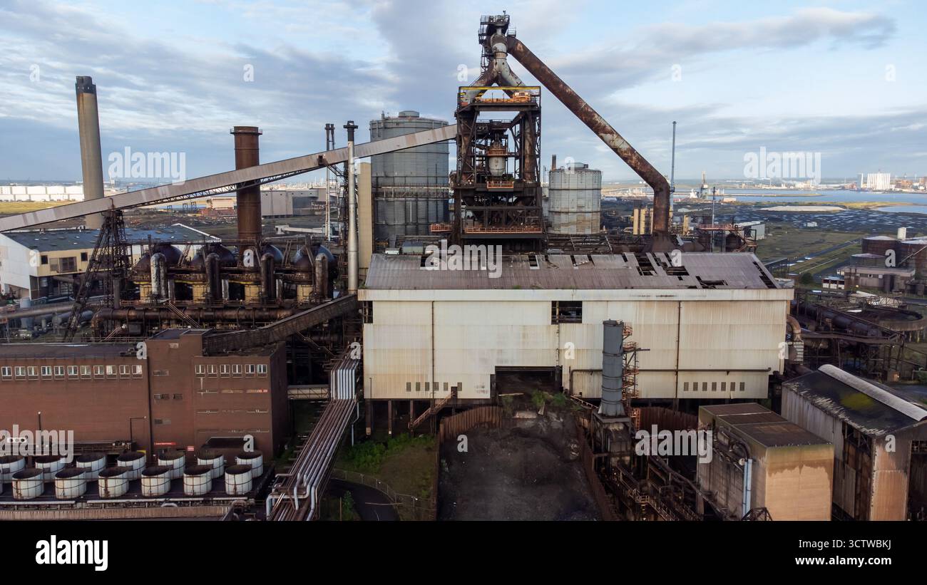 Steelworks Teesside steelworks aerial hi-res stock photography and images - Alamy
