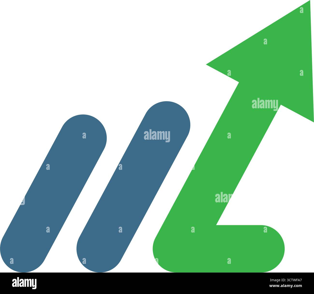 Business growth chart logo design Stock Vector