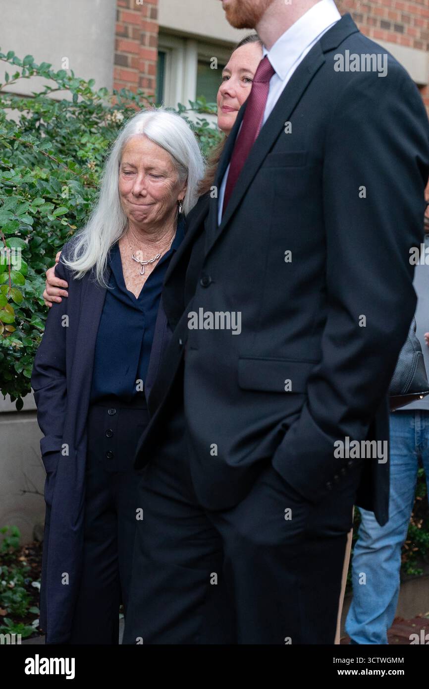 Patrice Failor, wife of former FBI Director James Comey, left, and ...