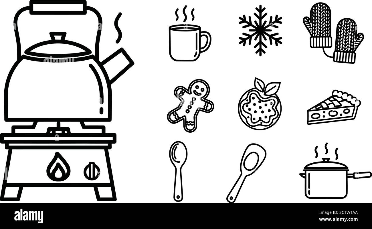 Cooking clipart Black and White Stock Photos \u0026 Images - Alamy, image size:1300x801