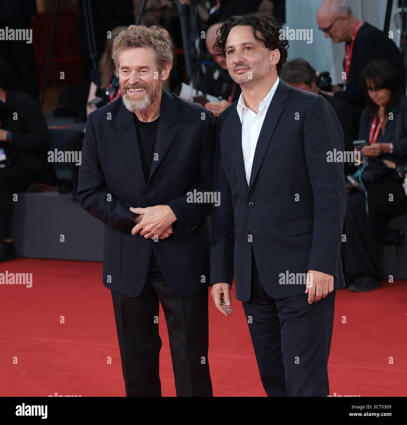 Solnicky Venice, Italy. 31th August, 2025. Willem Dafoe and Gastón Solnicki ...