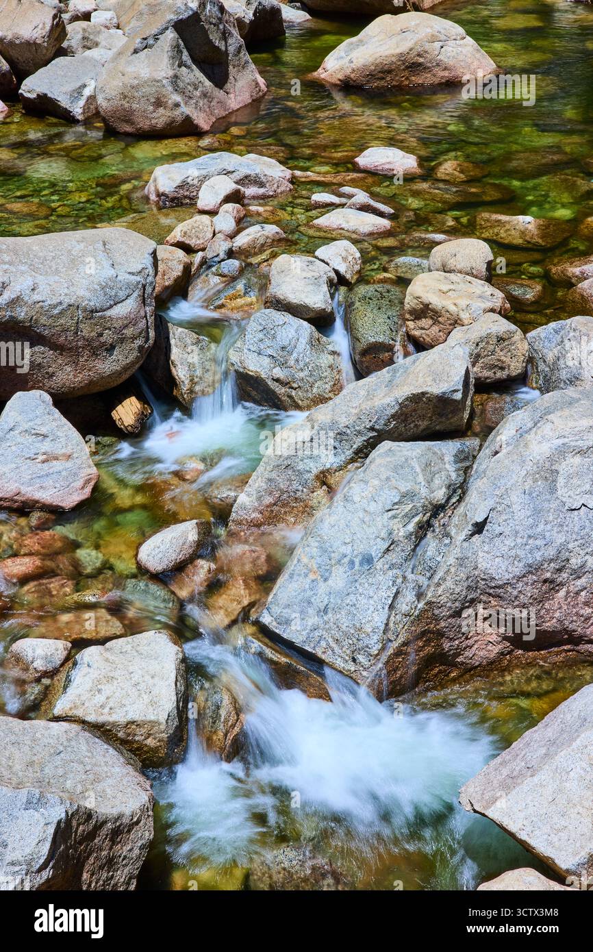 Mountain Rocks Strream Sunlight on natural stream rocks hi-res stock photography and images ...