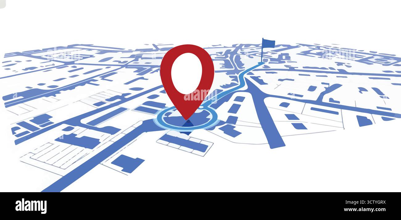 GPS Navigator Pointer on City Map - Navigation, Logistics, and Travel ...