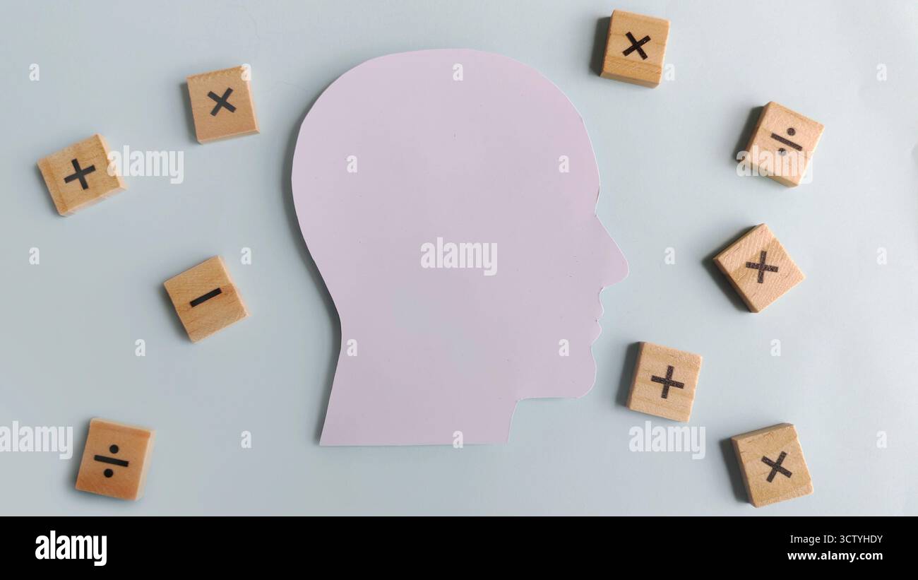 Human brain numbers math symbols hi-res stock photography and images ...