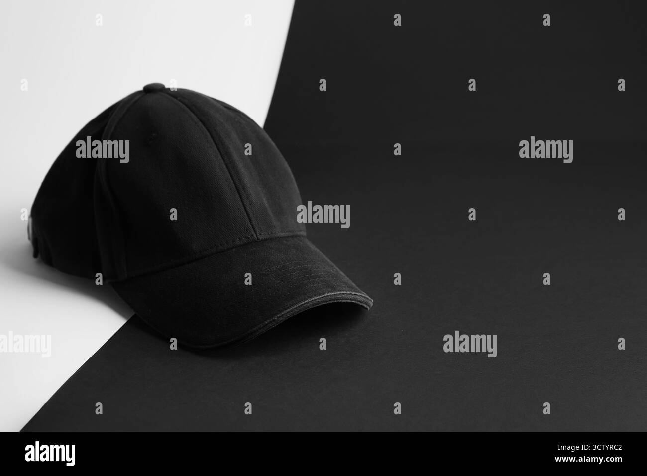 Black summer season cap Black and White Stock Photos & Images - Alamy