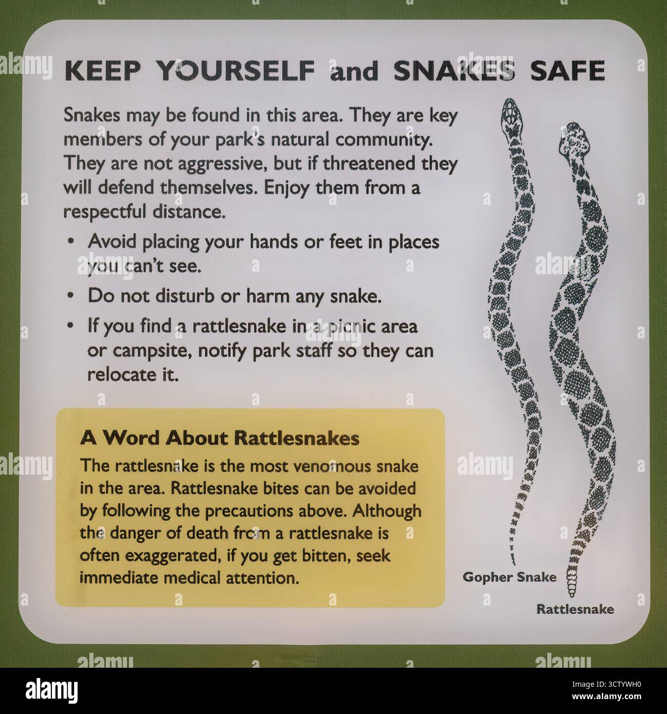 Snake Rescue Words Sign Snake bite warning sign hi-res stock photography and images - Alamy