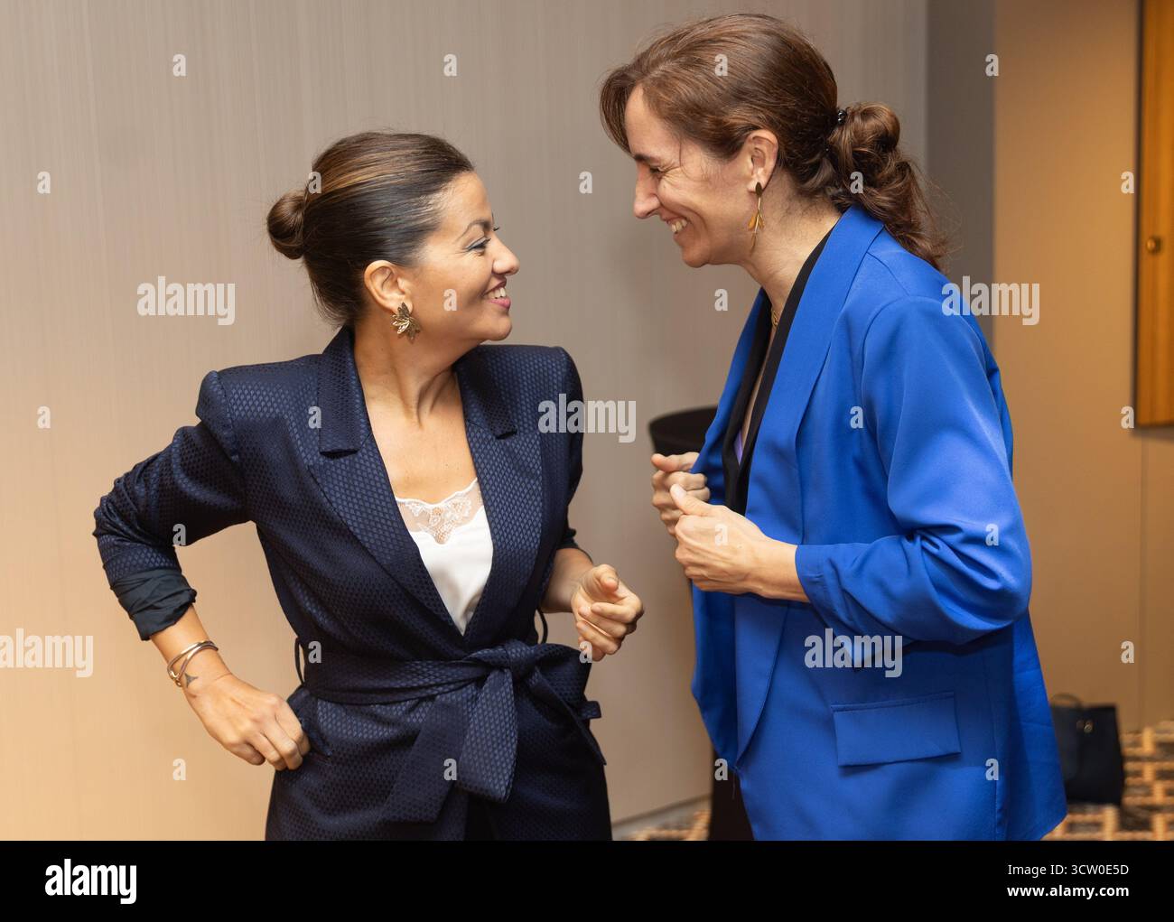 Monica Reego The Minister of Children and Youth, Sira Rego (l) and the Minister of ...