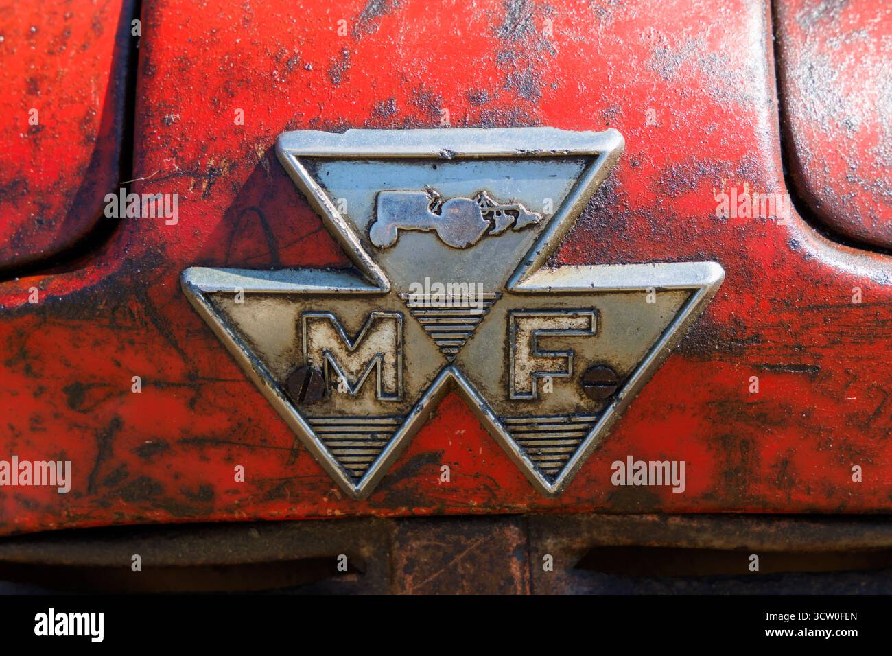 Massey Ferguson tractor badge Stock Photo