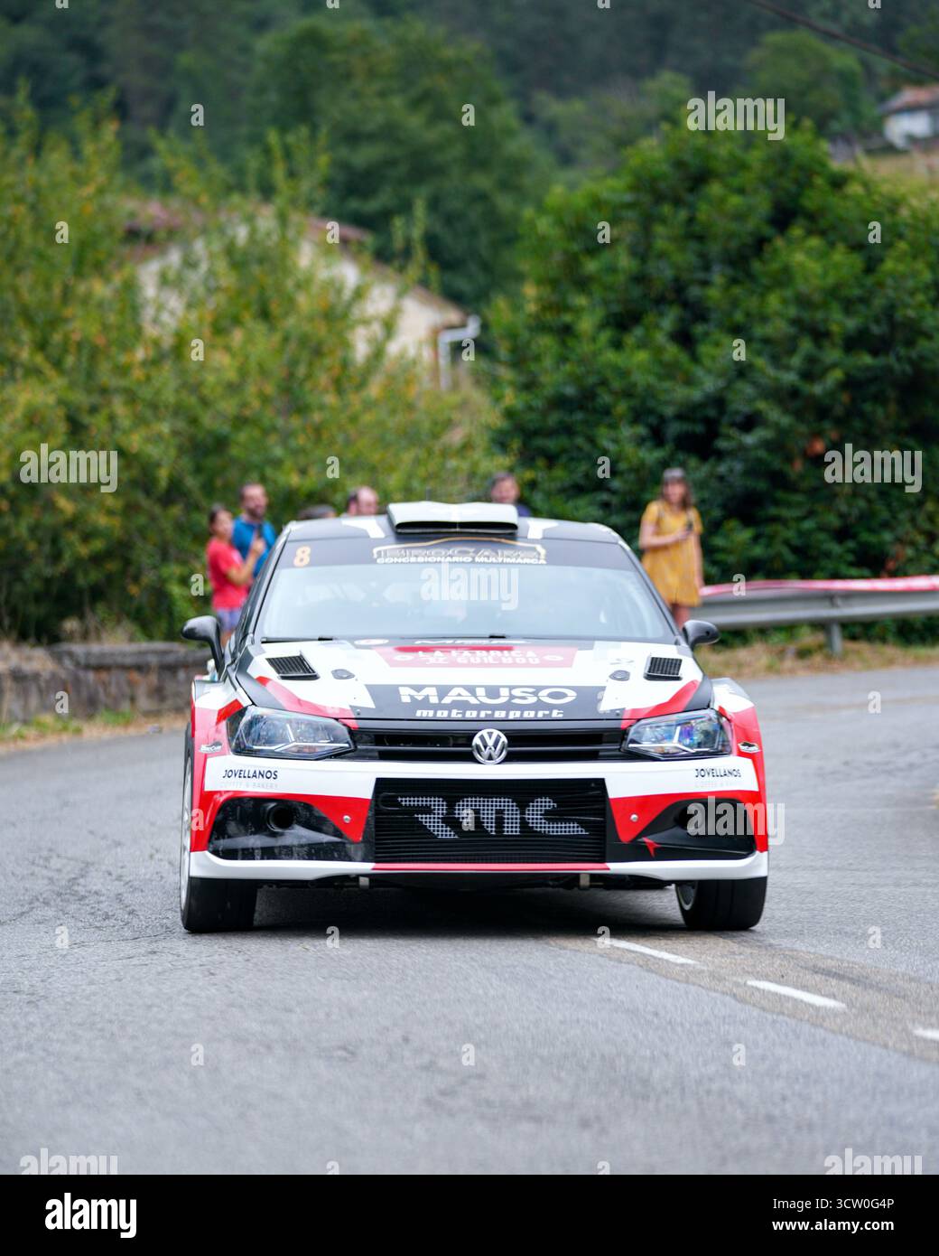 Volkswagen Polo GTI R5 rally car at Rally Villa de Mieres Spain on ...