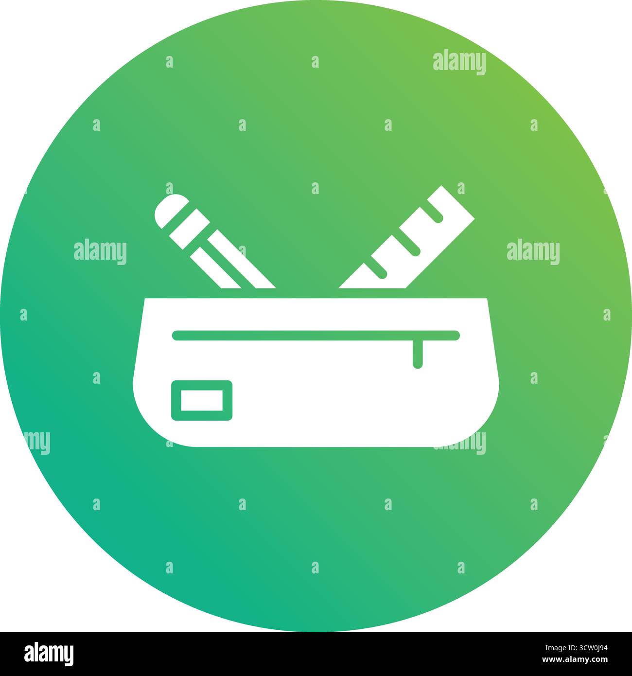 Pencil Case Vector Icon Design Illustration Stock Vector