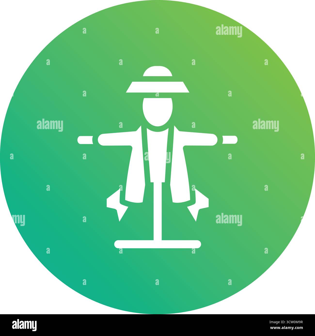 Scarecrow Vector Icon Design Illustration Stock Vector
