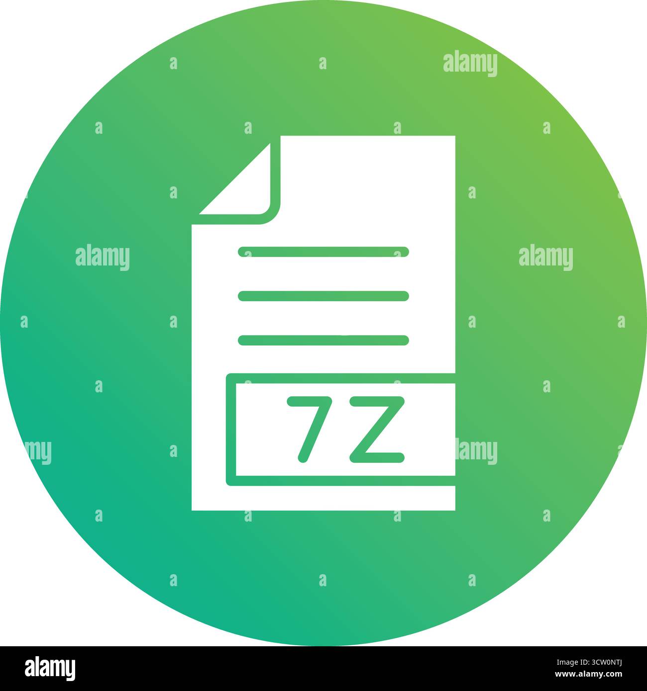7Z Vector Icon Design Illustration Stock Vector