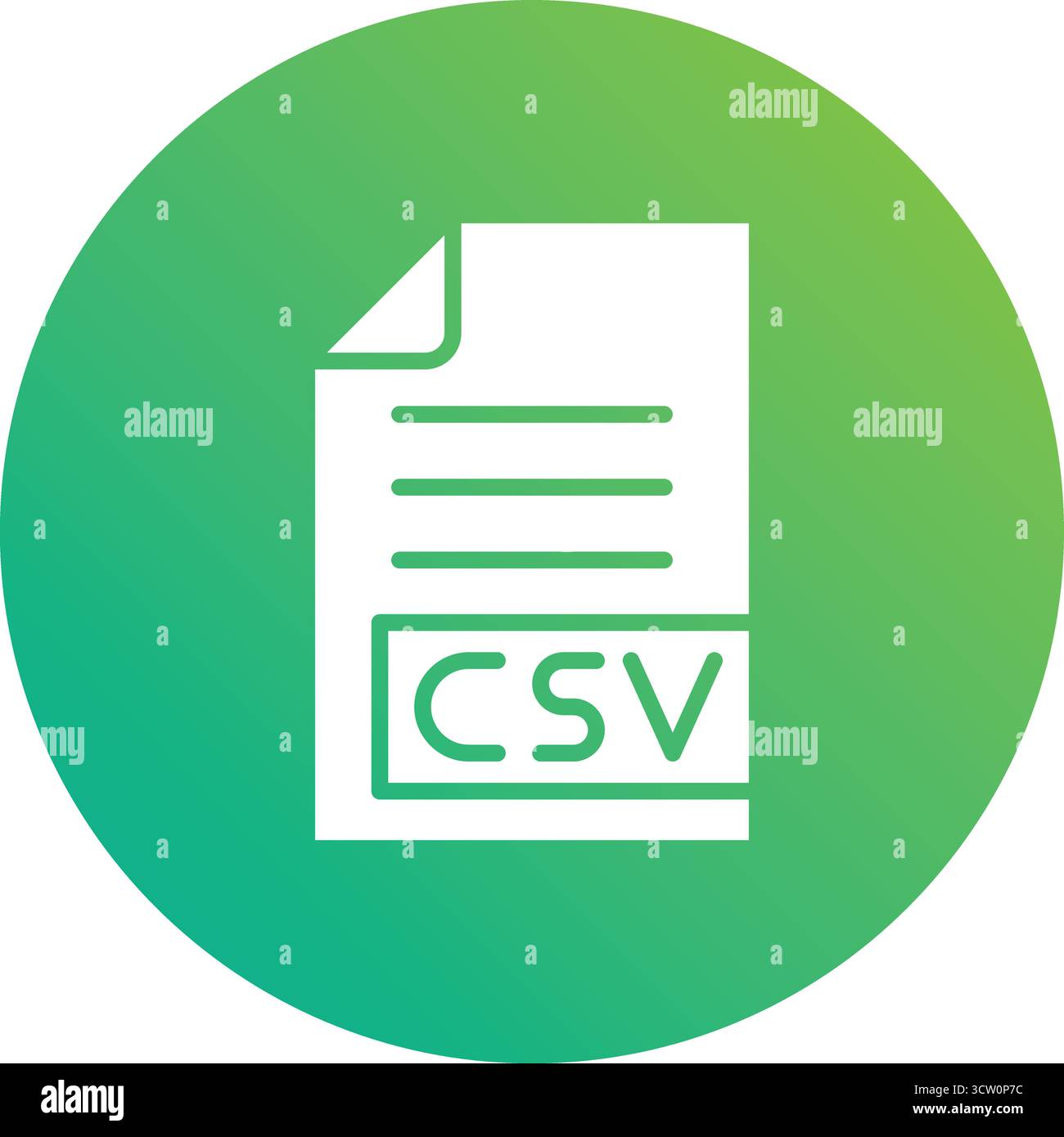CSV Vector Icon Design Illustration Stock Vector