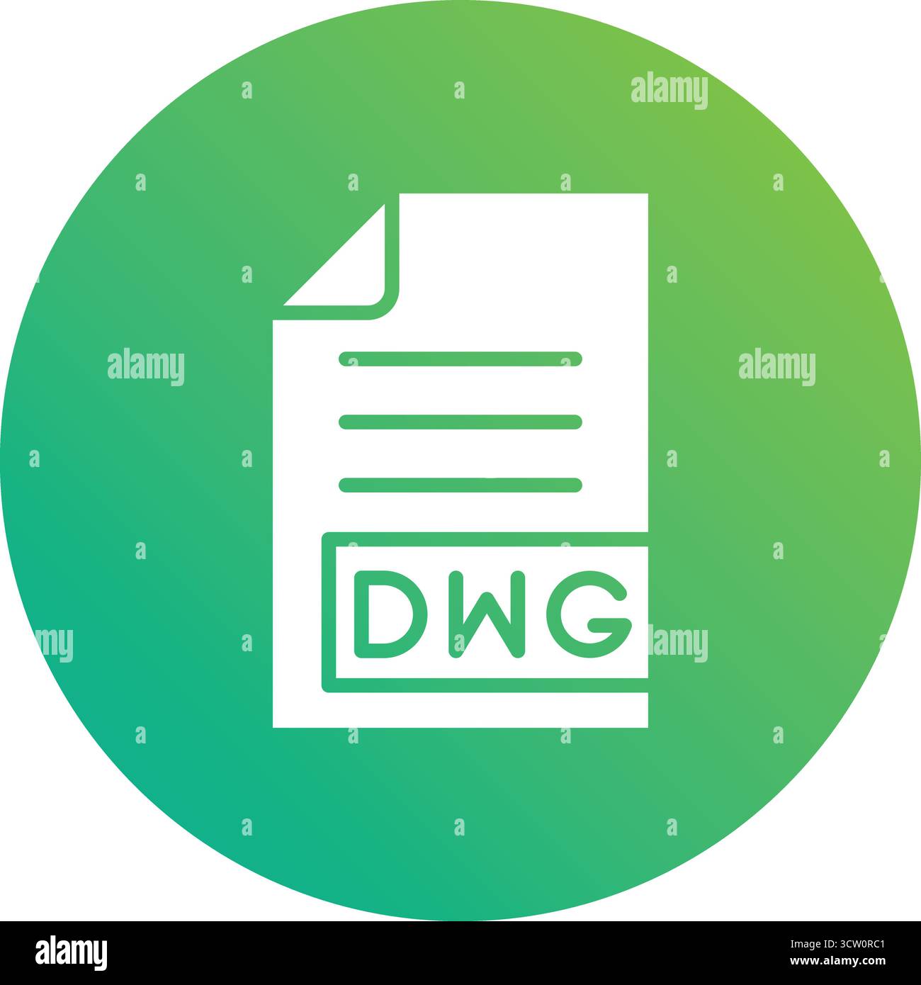 DWG Vector Icon Design Illustration Stock Vector