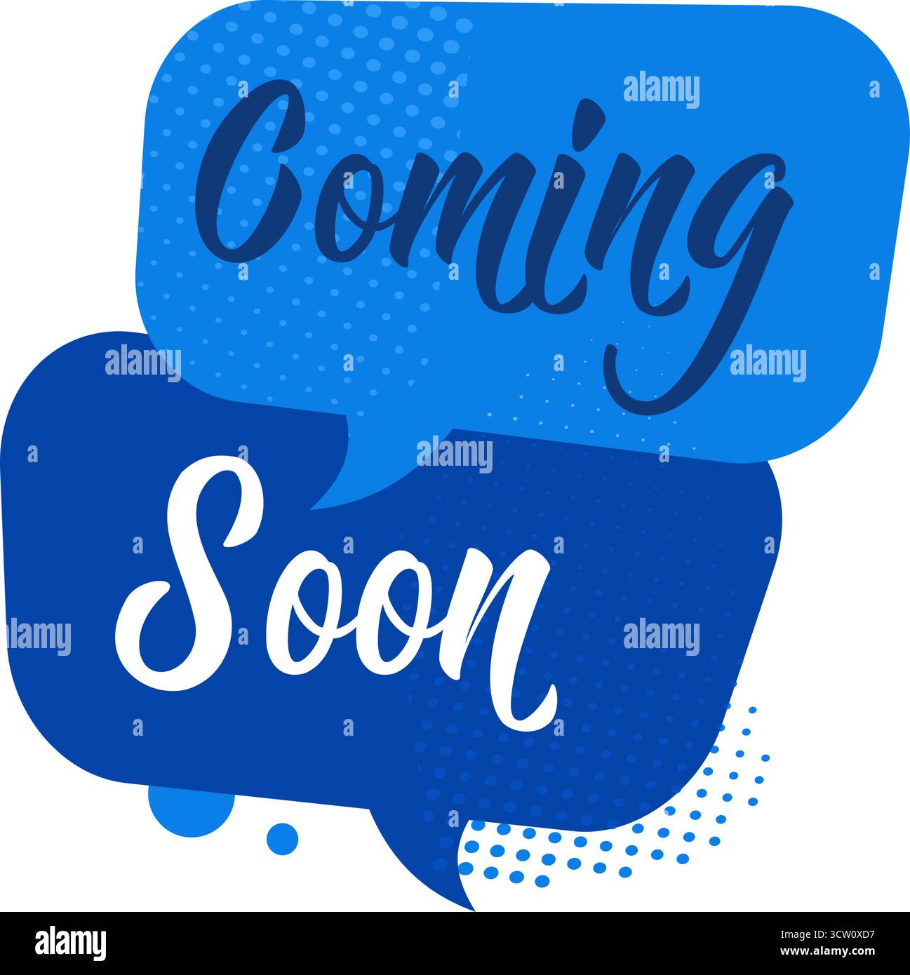 Coming Soon Speech Bubbles Announcement Stock Vector
