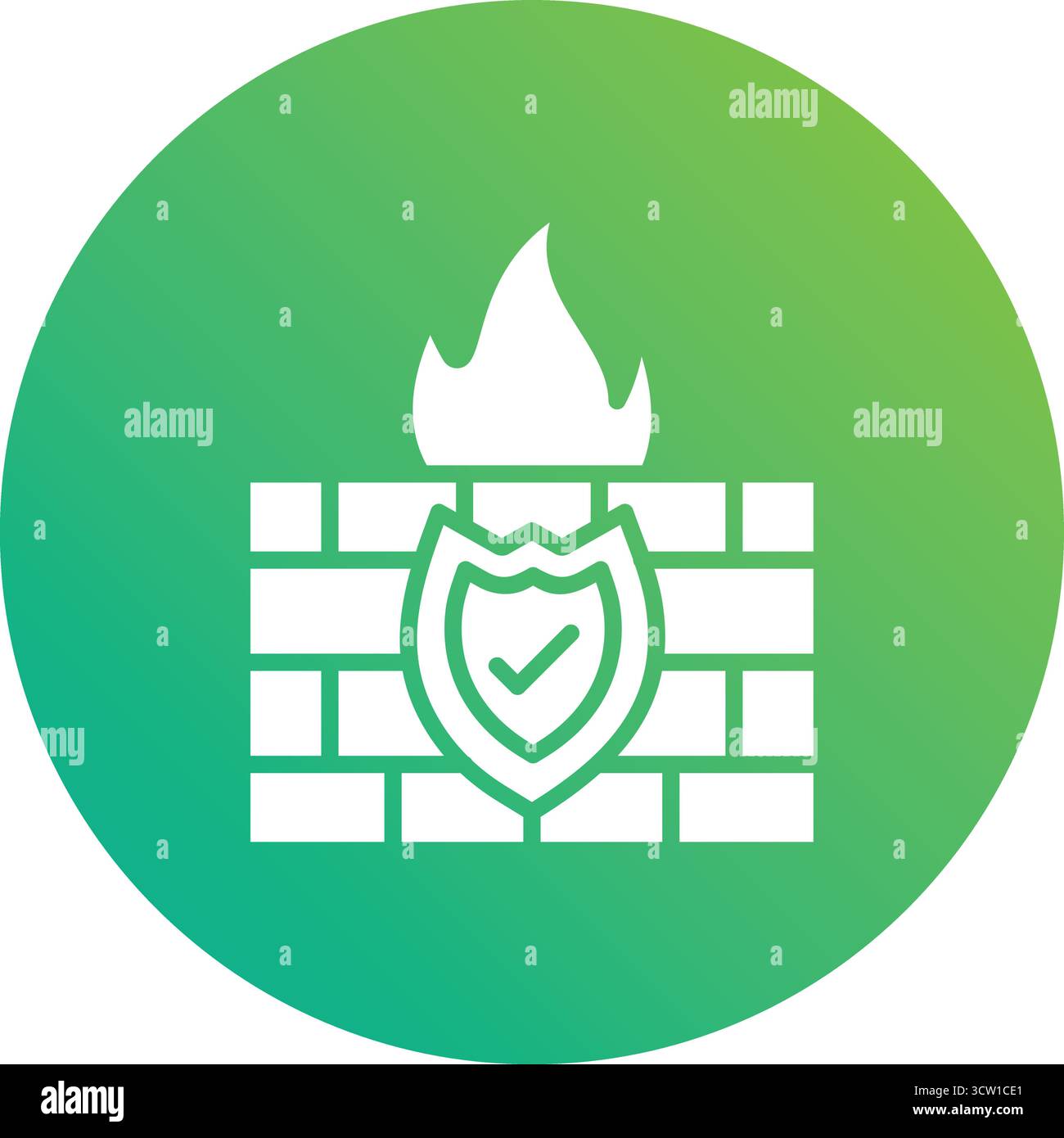 Firewall Vector Icon Design Illustration Stock Vector