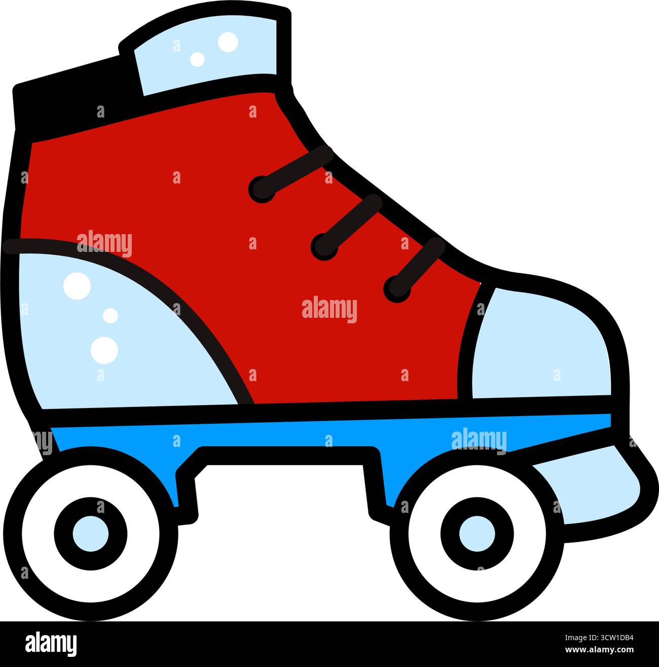 Retro Roller Skate Cartoon Icon Vector Stock Vector