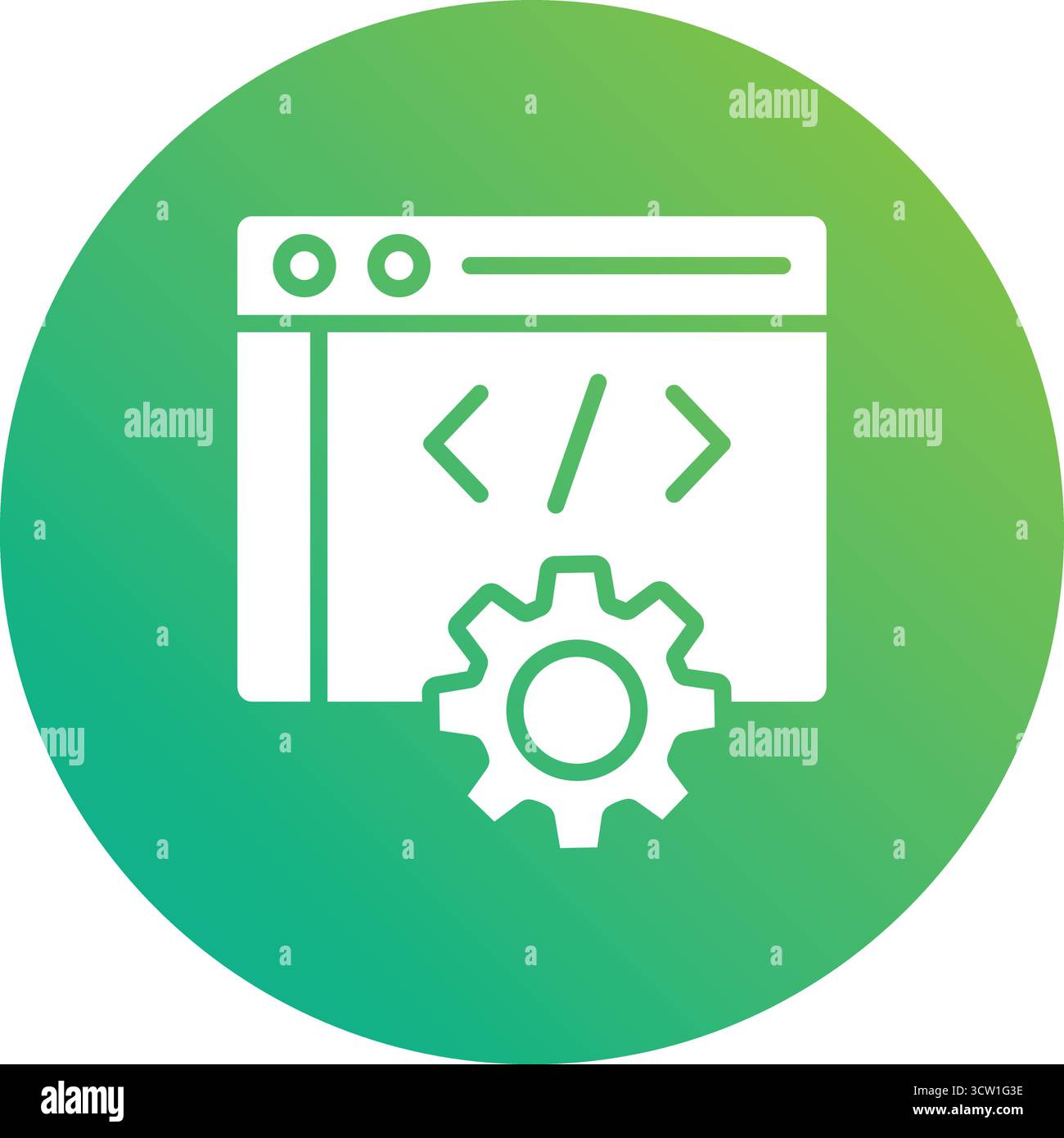 Web development Vector Icon Design Illustration Stock Vector
