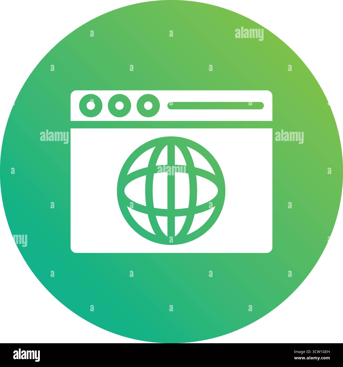 Web browser Vector Icon Design Illustration Stock Vector
