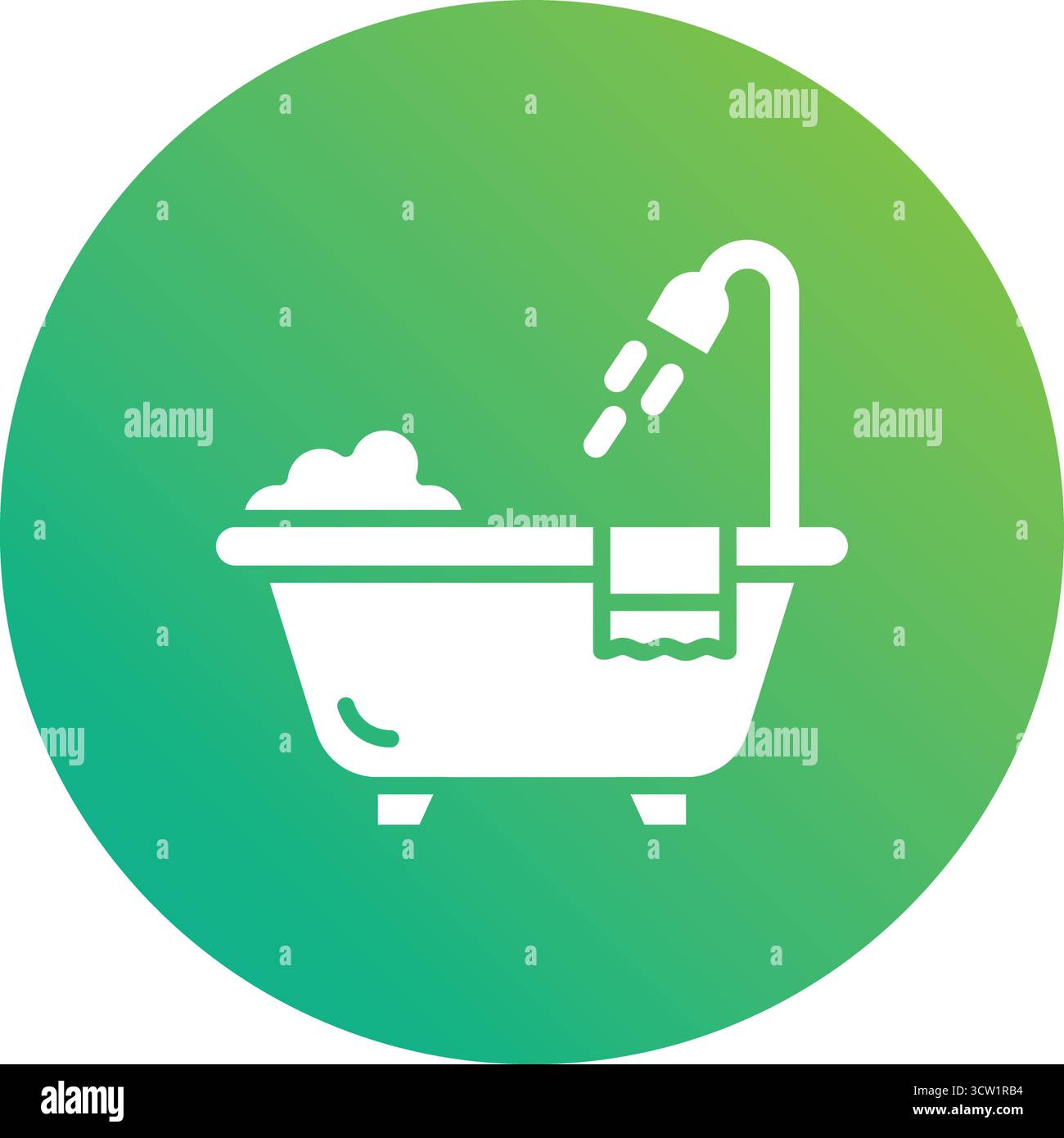 Bathtub Vector Icon Design Illustration Stock Vector