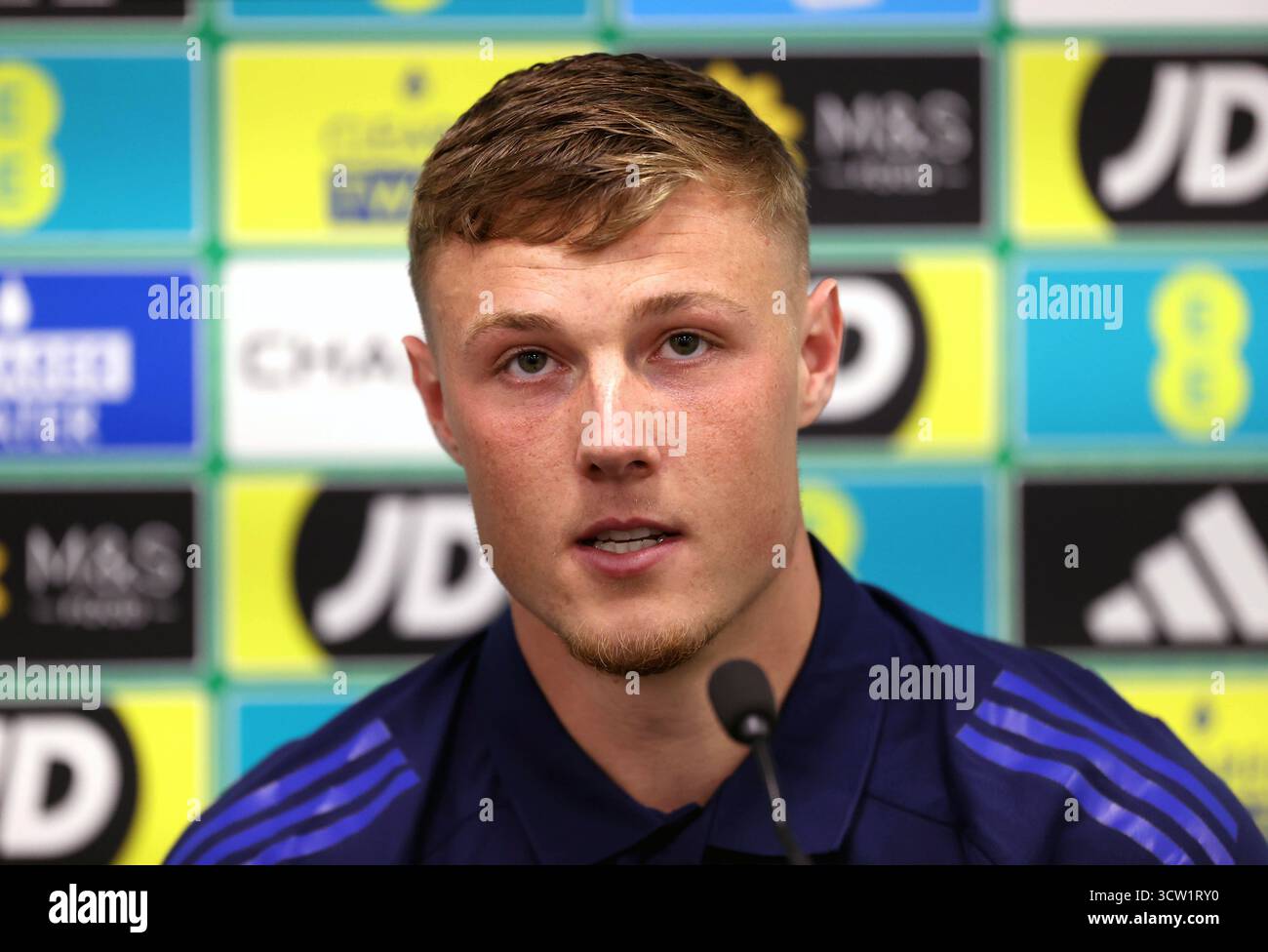 Northern Ireland's Daniel Ballard during a press conference at the ...