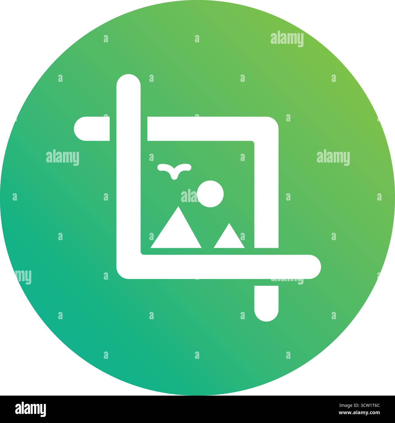 Crop tool Vector Icon Design Illustration Stock Vector