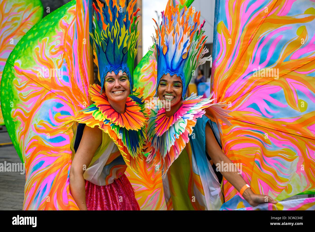 Birmingham Weekender is the city's annual arts festival, held over the August Bank Holiday weekend. The free festival transforms Birmingham city ... Stock Photo