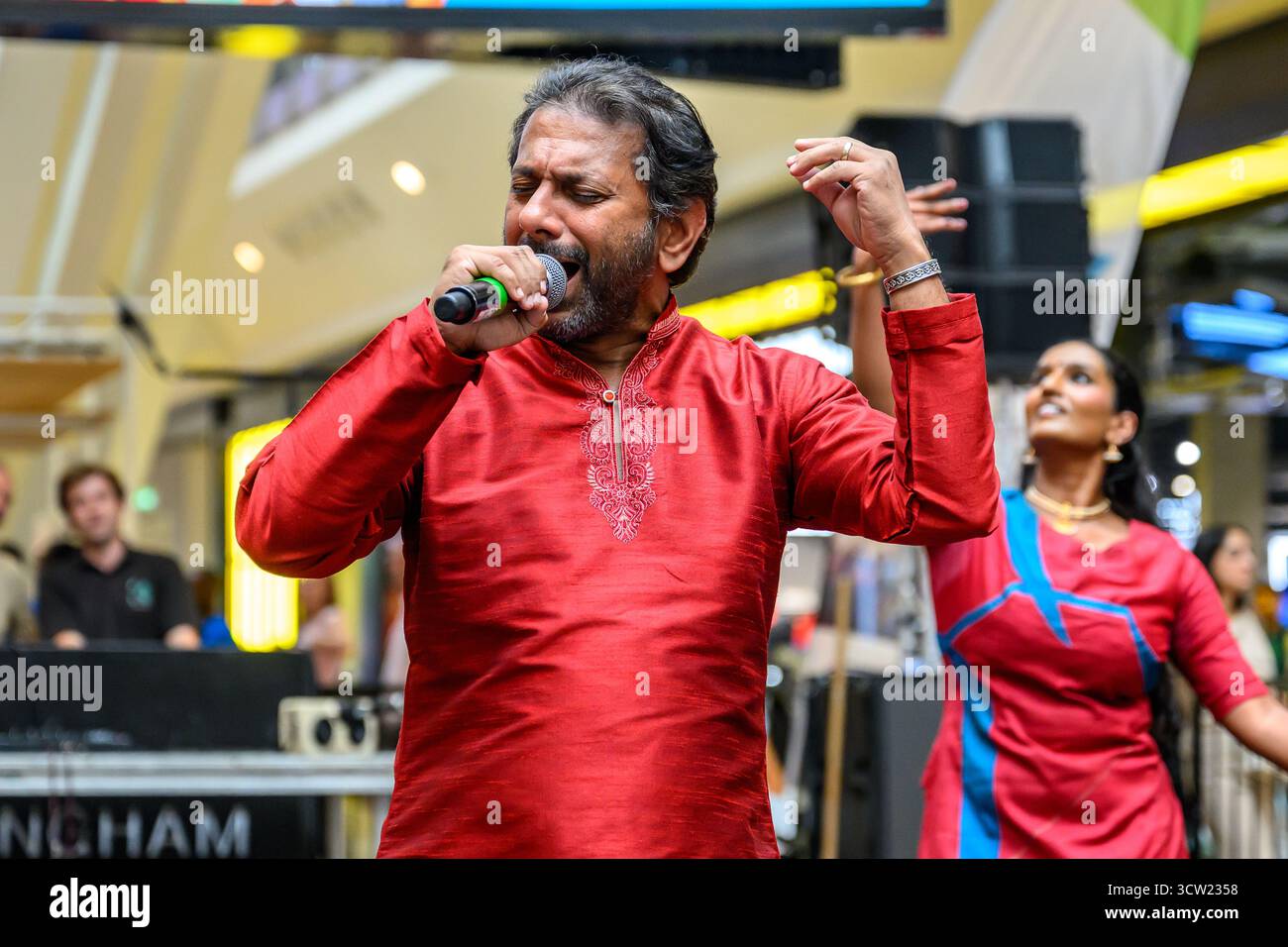 Birmingham Weekender is the city's annual arts festival, held over the August Bank Holiday weekend. The free festival transforms Birmingham city ... Stock Photo