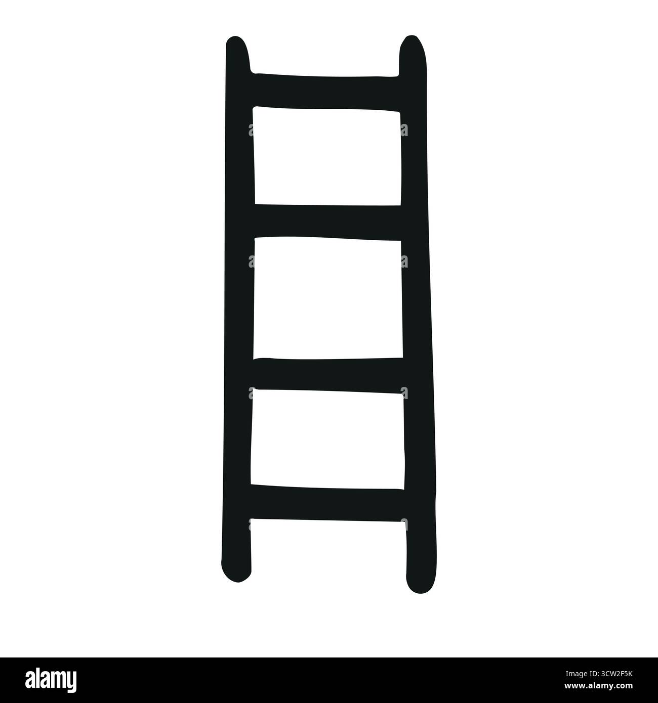 Vector hand drawn sketch doodle stairs silhouette Stock Vector