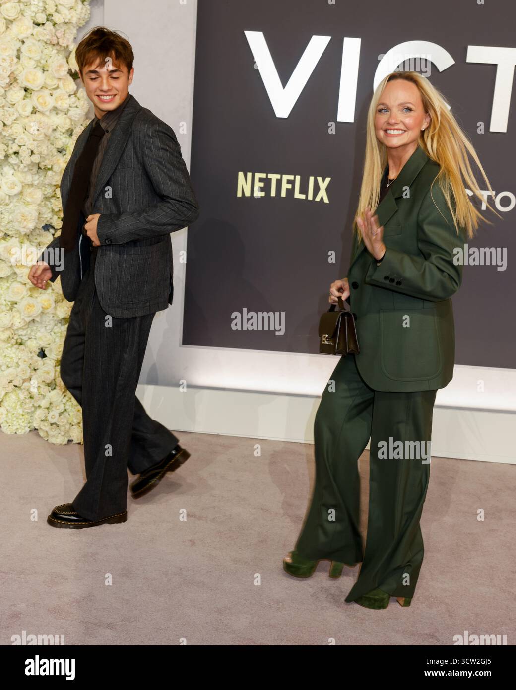 London, UK. 08th Oct, 2025. Beau Lee Jones and Emma Bunton attend the ...