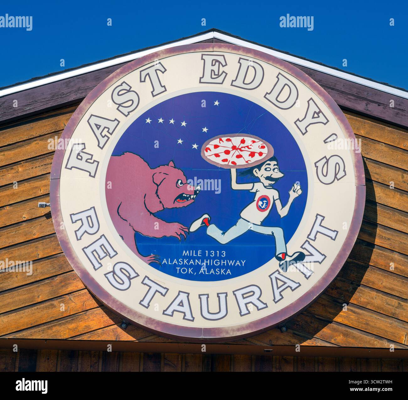 Fast Eddy's Restaurant, Tok, Alaska, USA Stock Photo