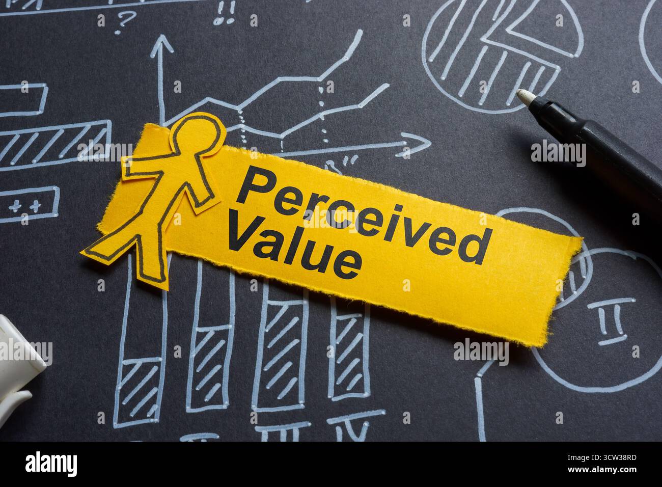 Value Perception Chart Perceived value and charts. Customer perception Stock Photo - Alamy