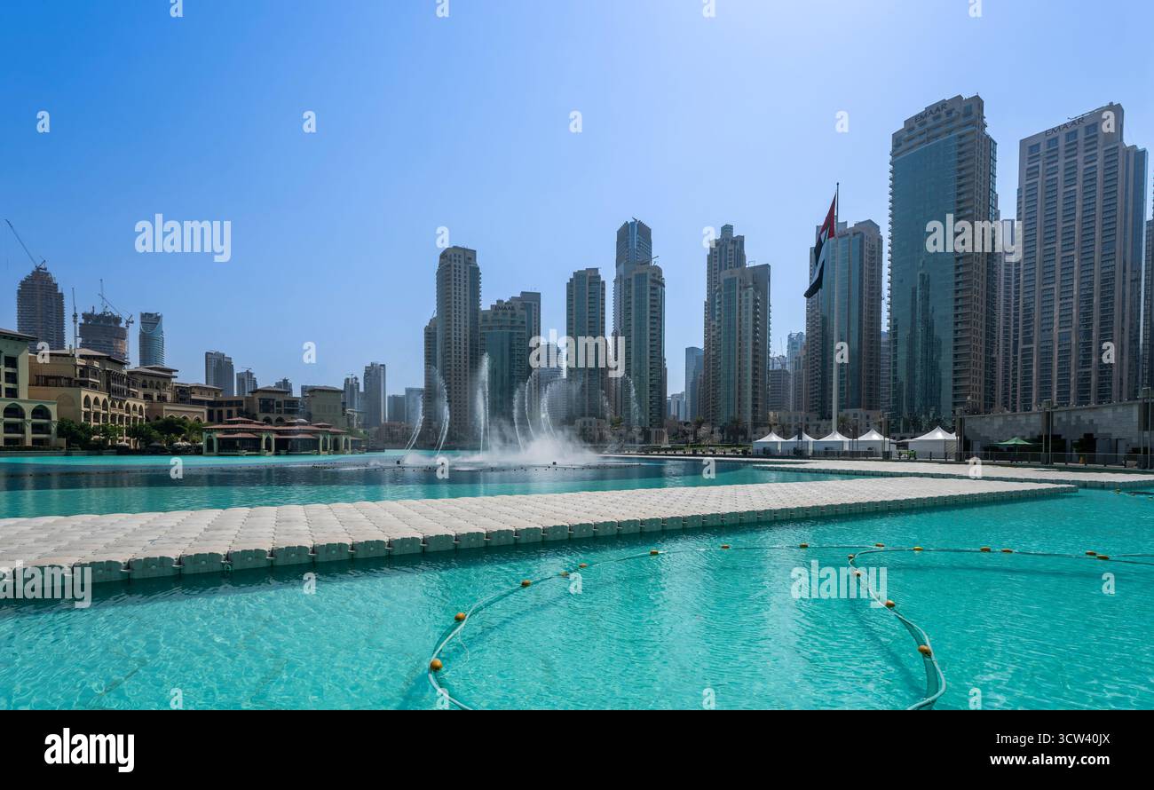 Dubai, UAE - October 4, 2025: center of Dubai at Burj Khalifa. Stock Photo