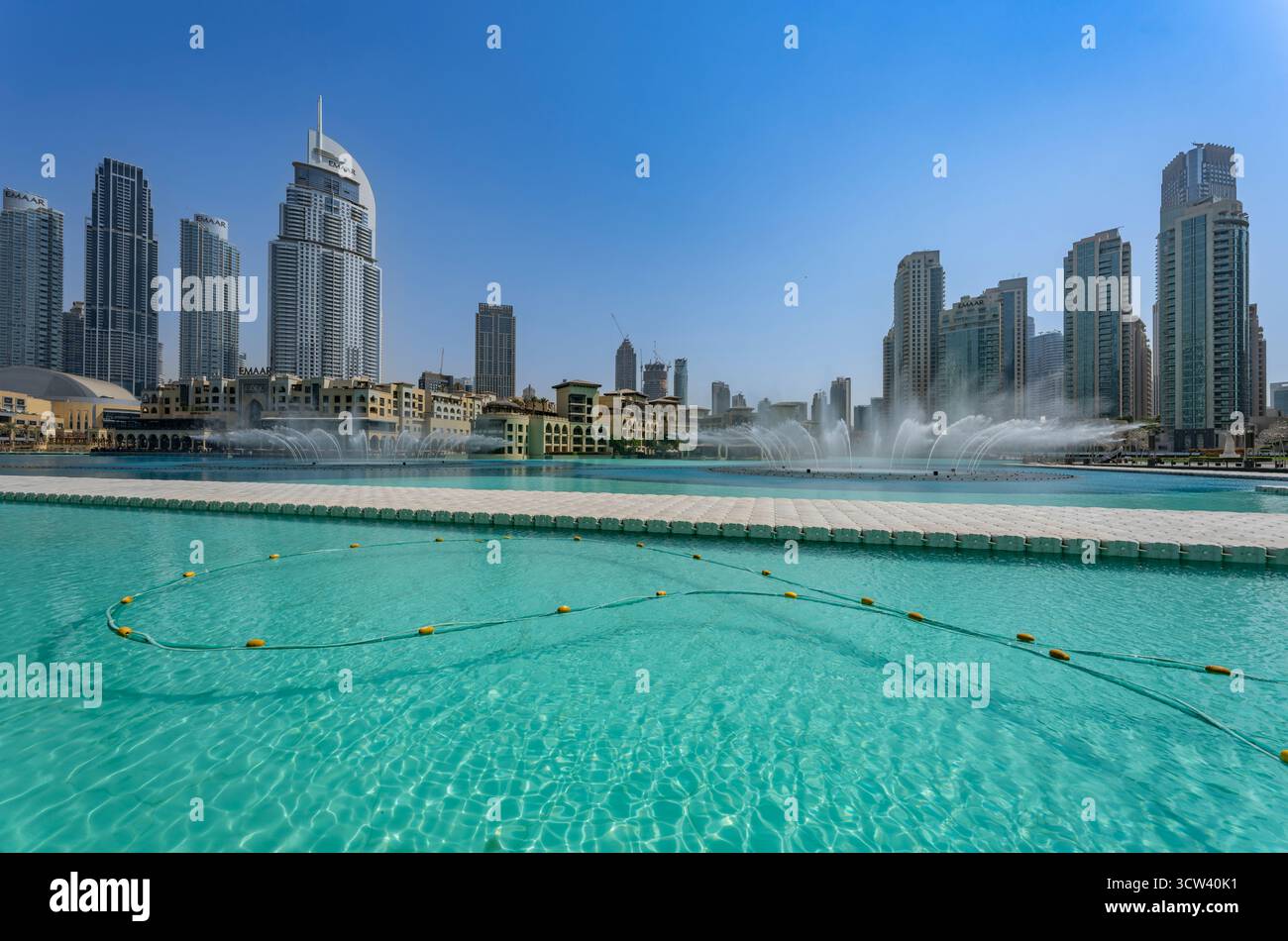 Dubai, UAE - October 4, 2025: center of Dubai at Burj Khalifa. Stock Photo