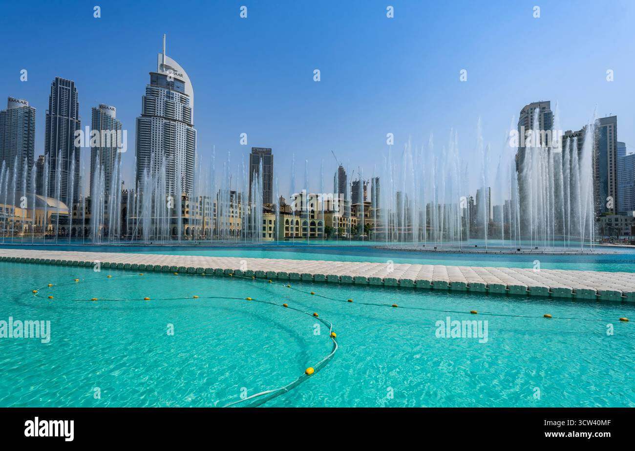 Dubai, UAE - October 4, 2025: center of Dubai at Burj Khalifa. Stock Photo