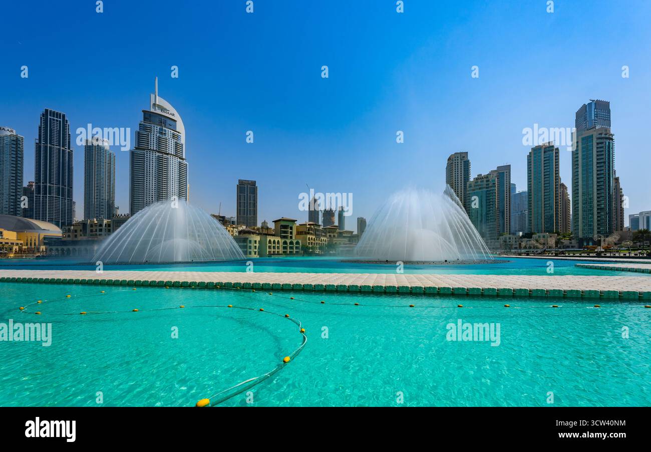 Dubai, UAE - October 4, 2025: center of Dubai at Burj Khalifa. Stock Photo