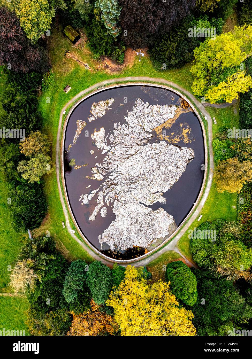 The Great Polish Map of Scotland, Peebles, Scottish Borders, UK Stock ...
