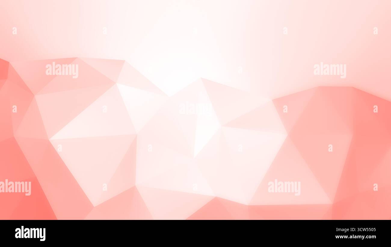 Red and pink polygon vector pattern background with color gradient. Abstract bright, vibrant and glowing 3D triangular background with copy space. Stock Photo