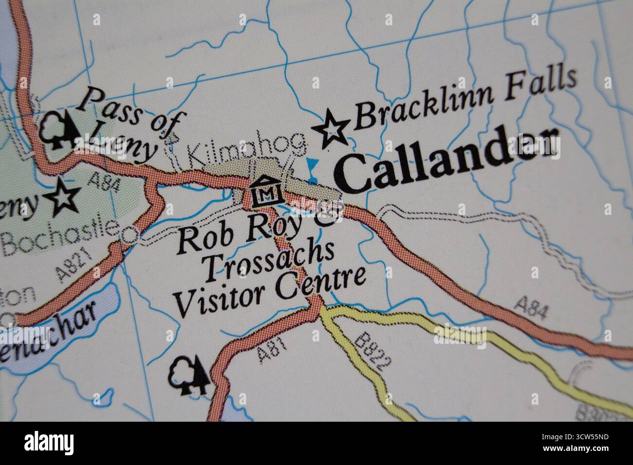 Map of callander hi-res stock photography and images - Alamy