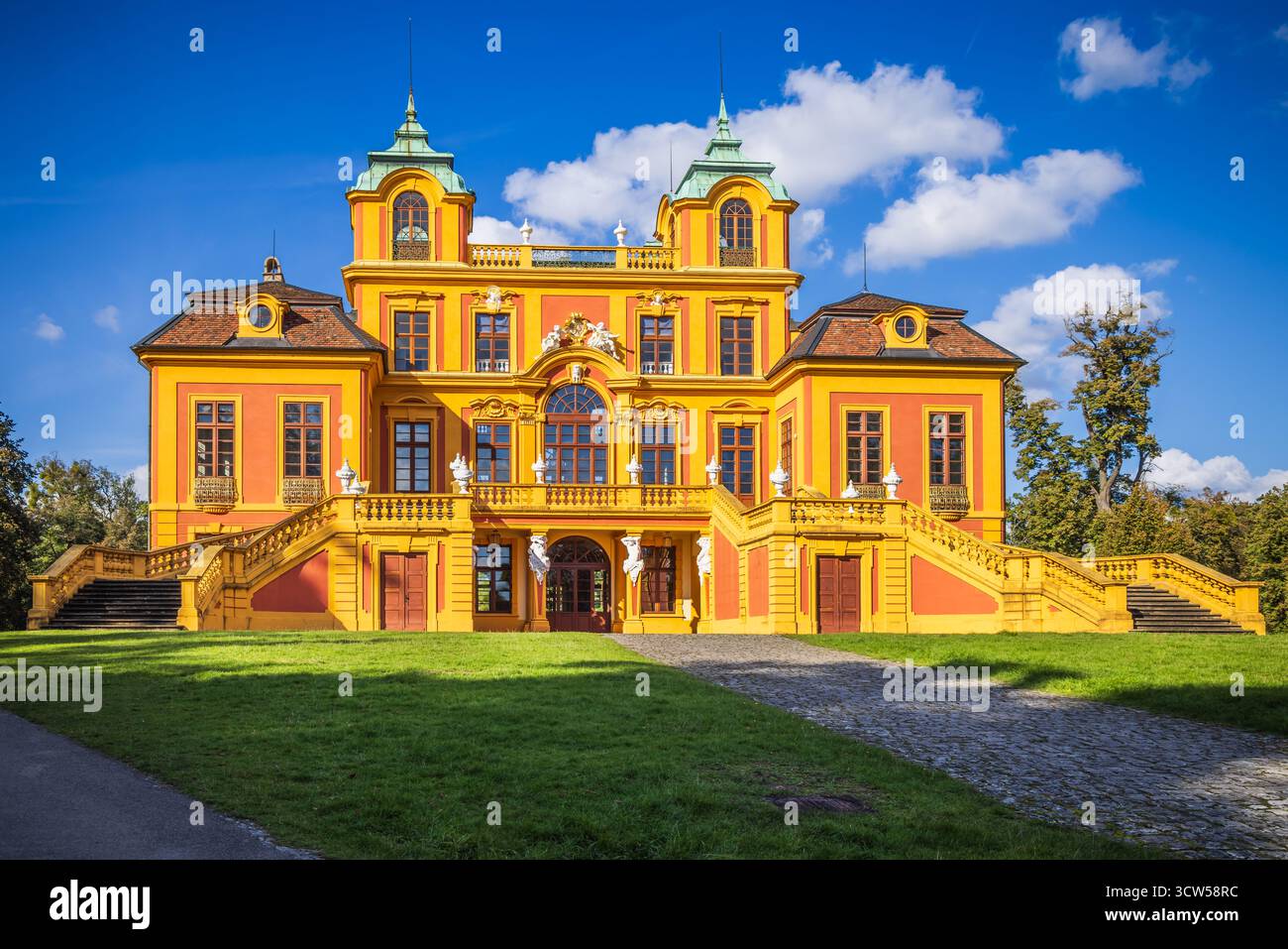 Favorite Hunting and Pleasure Palace in Ludwigsburg (Schloss Favorite), Germany Stock Photo