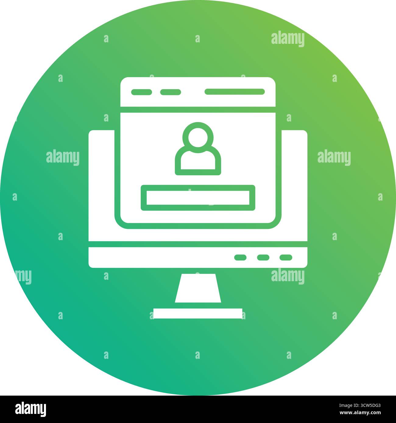 Web login Vector Icon Design Illustration Stock Vector