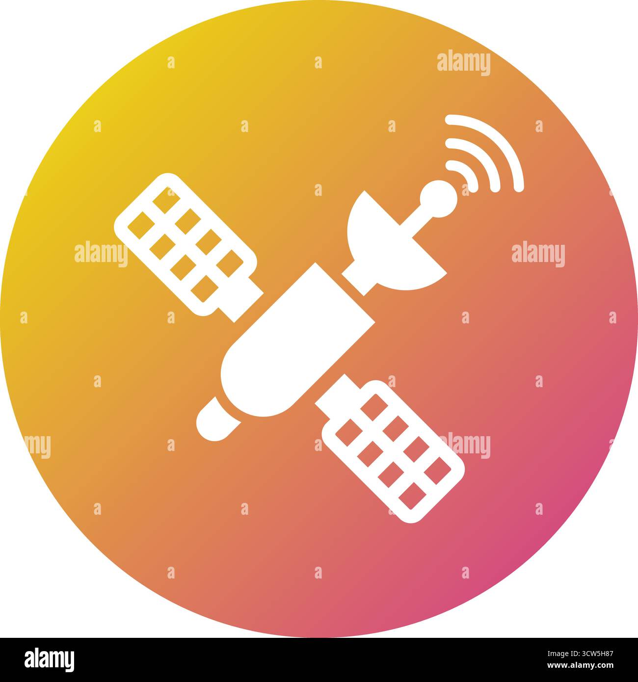Satellite Vector Icon Design Illustration Stock Vector