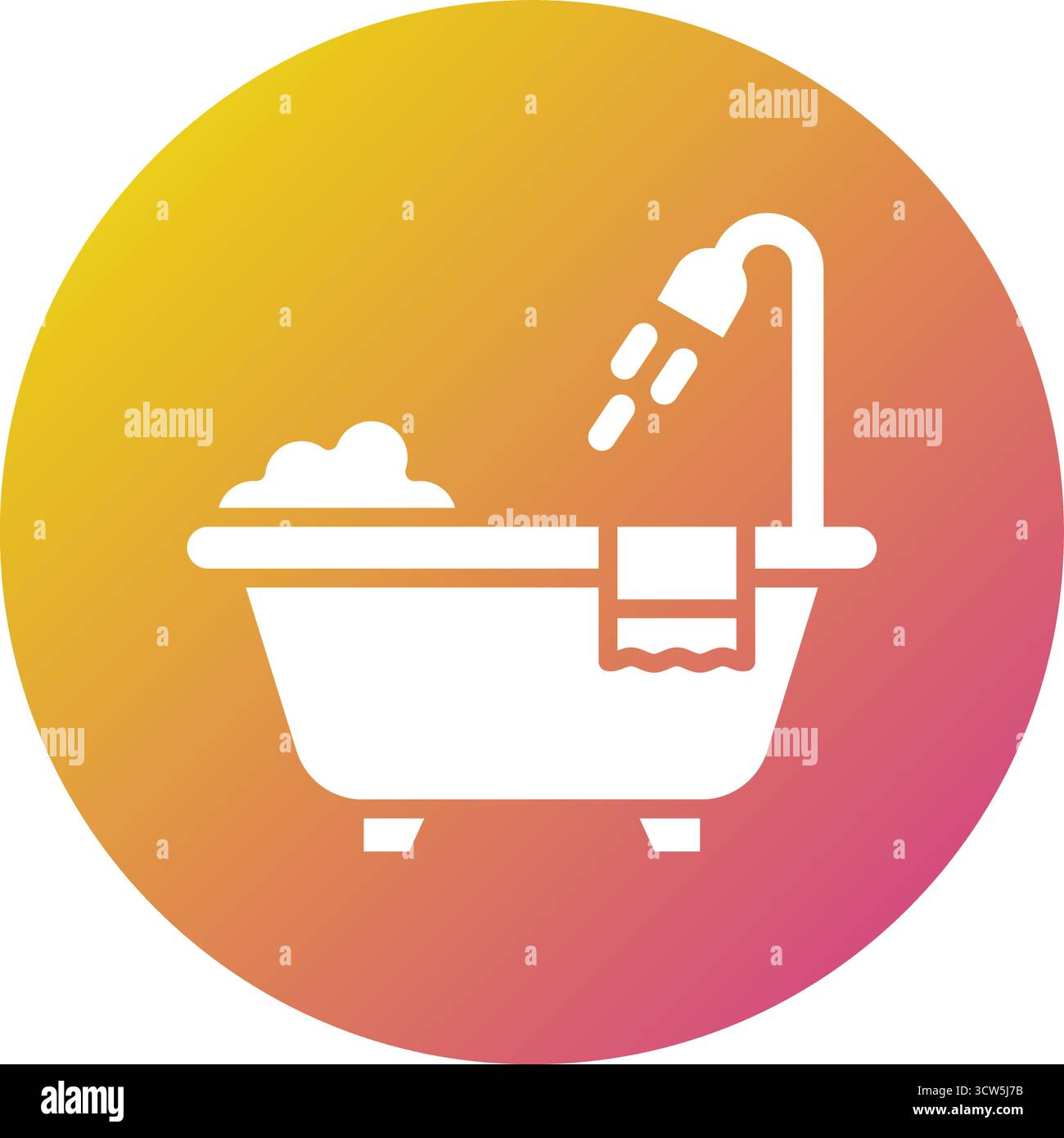 Bathtub Vector Icon Design Illustration Stock Vector