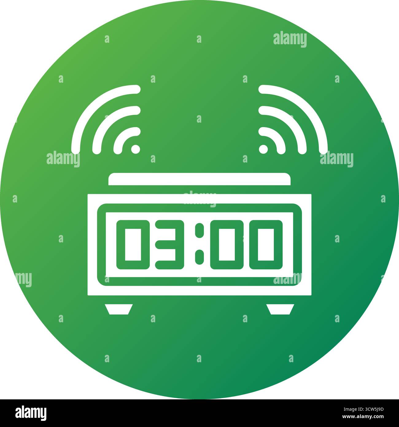 Digital alarm clock Vector Icon Design Illustration Stock Vector