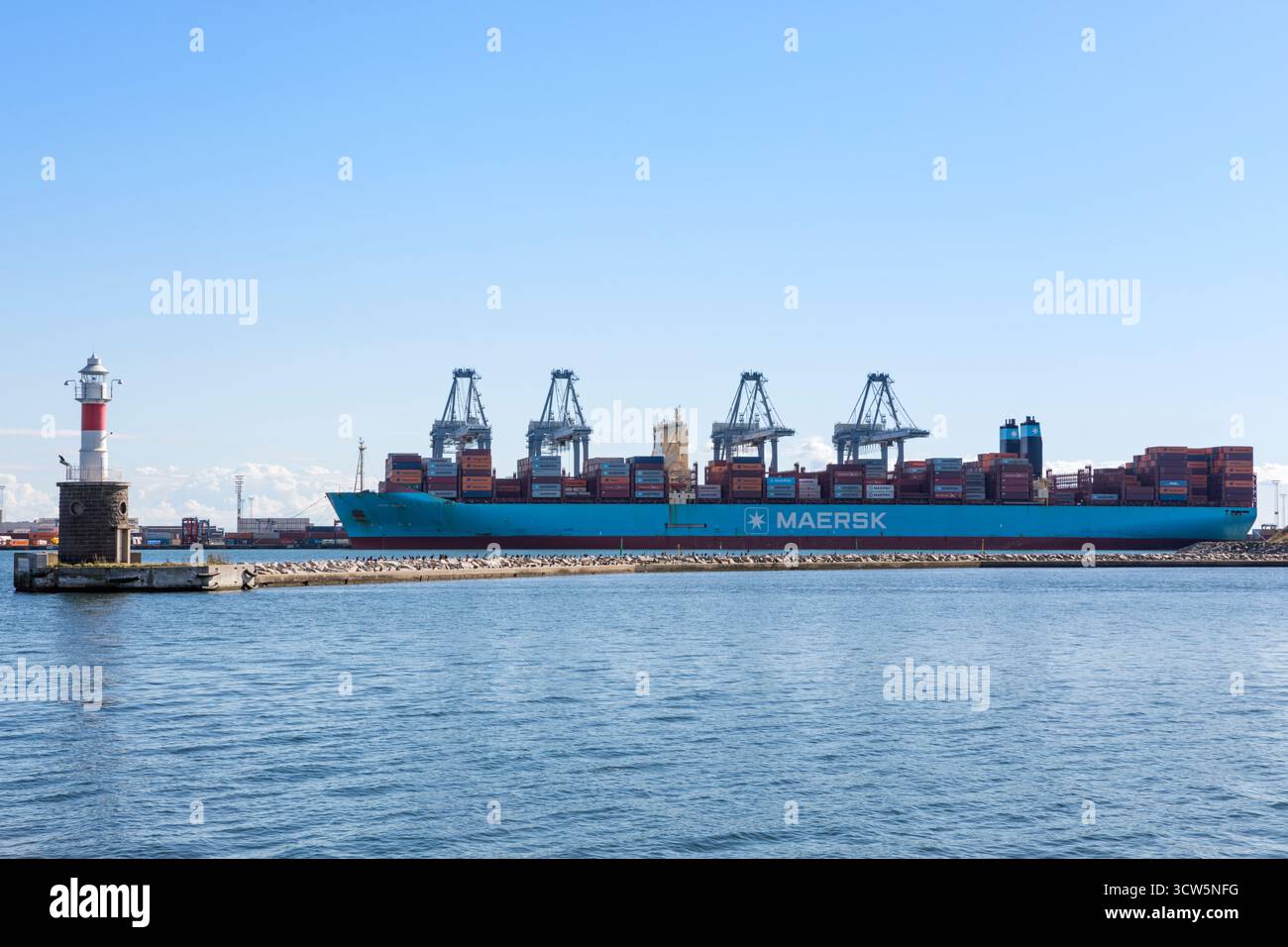 Container ship terminal aarhus hi-res stock photography and images - Alamy